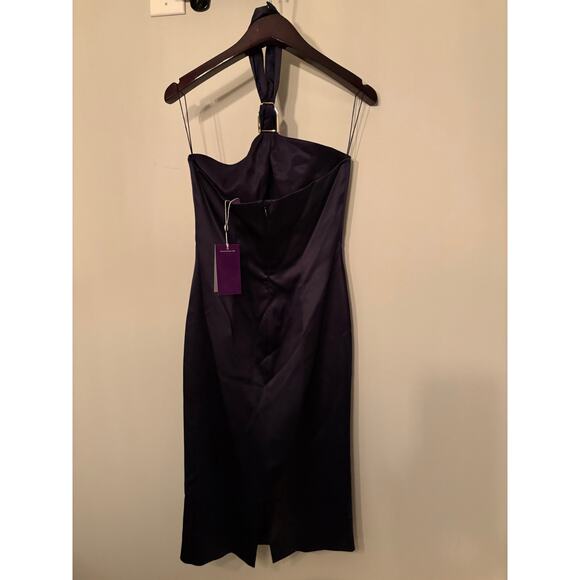 Ralph Lauren Collection Purple Label Silk Halter Midi Dress Cocktail Formal 2 - Picture 13 of 14